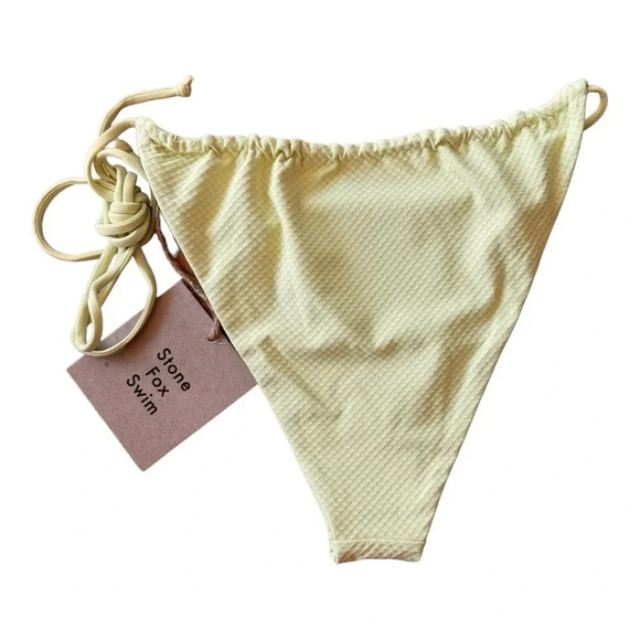Stone Fox SwimString Bikini Bottom Lime Green River Butterfly Pique Size XL NWT - Picture 2 of 8